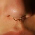 Septum Nose Ring Cuff (gold) - No Piercing..