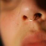 Septum Nose Ring Cuff (gold) - No Piercing..