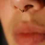 Septum Nose Ring Cuff With Ball (gold) - No..