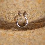 Sterling Silver Septum Nose Ring Cuff - No..