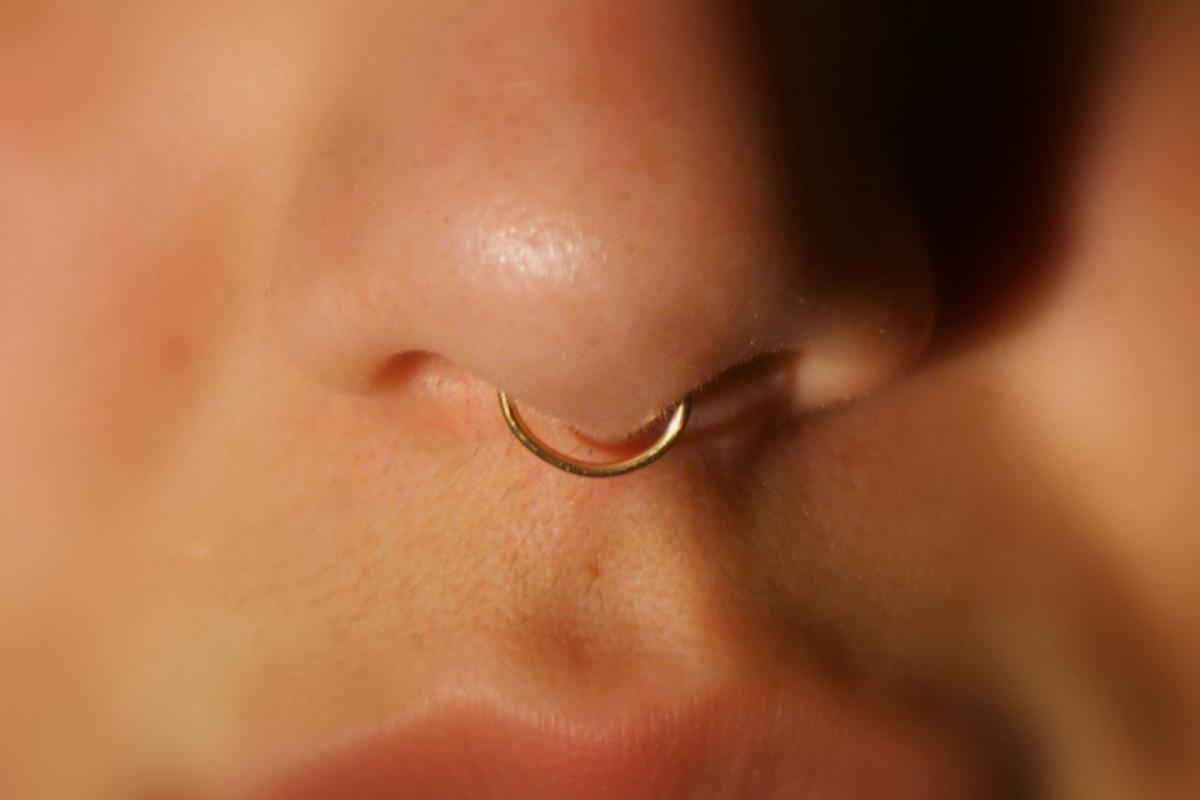 Septum Nose Ring Cuff (gold) No Piercing Required on Luulla